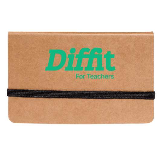 Mini Recycled Sticky Pack with Sticky Notes and Business Card Holder